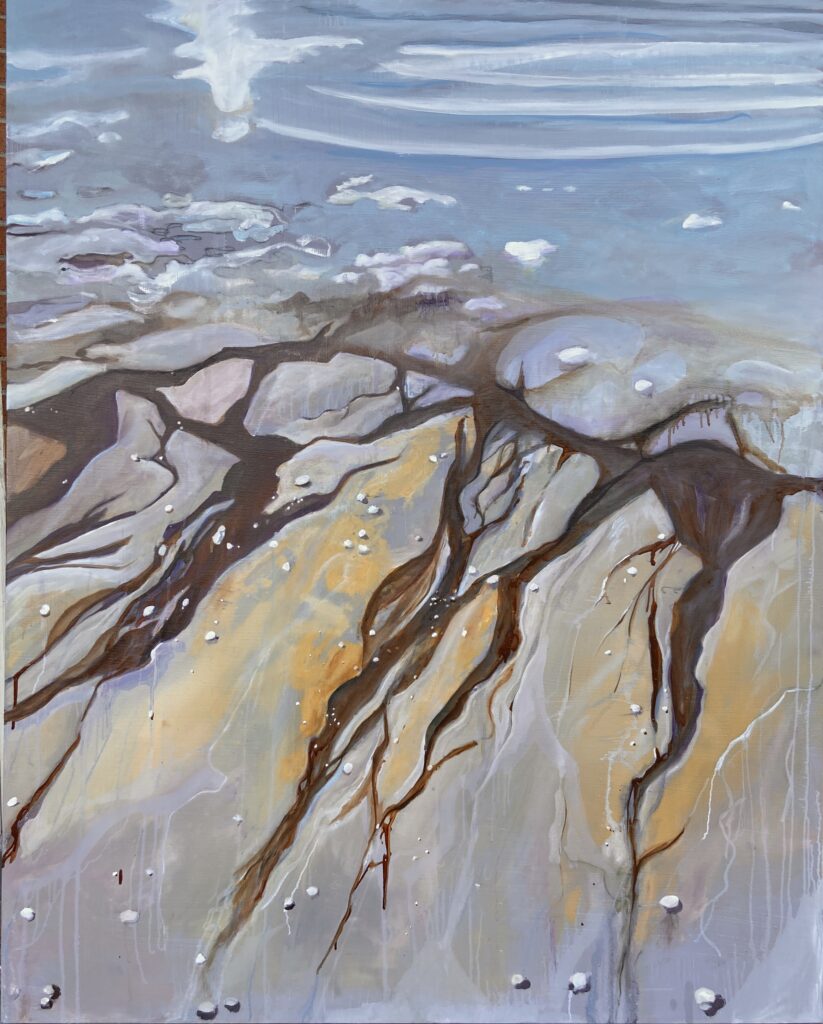 Saltwater Veins. 48x60" oil on canvas 